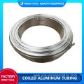 Coiled aluminum tubing for heat exchanger